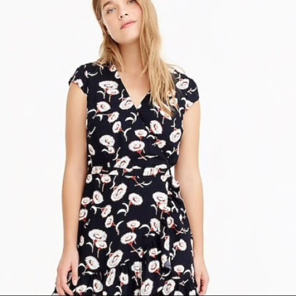 J. Crew faux wrap floral mini dress - Picture 3 of 9